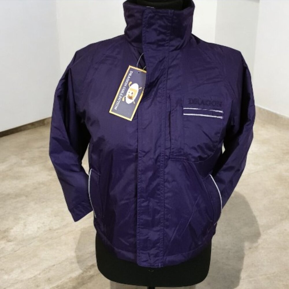 Dragon Collection Women's Lightweight Purple Cropped Jacket Reflective NWT